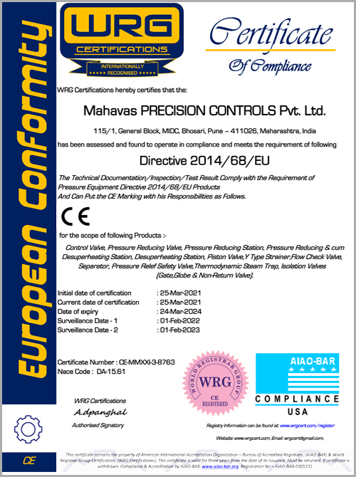 CE Marking Certificate